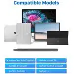 Techsuit stylus για tablet Microsoft Surface, απόρριψη παλάμης, ευαισθησία κλίσης, πλευρική απορρόφηση, 90mAh - Μαύρο - Image 7