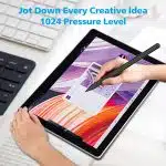 Techsuit stylus για tablet Microsoft Surface, απόρριψη παλάμης, πλευρική απορρόφηση, 90mAh, 5V, 0.2A - μαύρο - Image 3