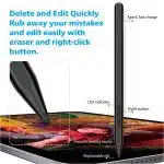 Techsuit stylus για tablet Microsoft Surface, απόρριψη παλάμης, πλευρική απορρόφηση, 90mAh, 5V, 0.2A - μαύρο - Image 5