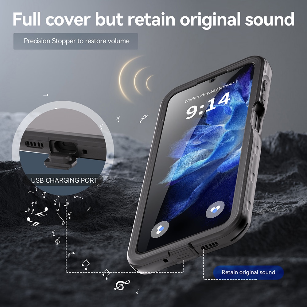 ShellBox θήκη για Samsung Galaxy A16 4G / A16 5G - αδιάβροχη IP68 - μαύρη - Image 5