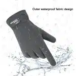 Techsuit unisex καθολικά γάντια σκι - μαύρο - Image 2