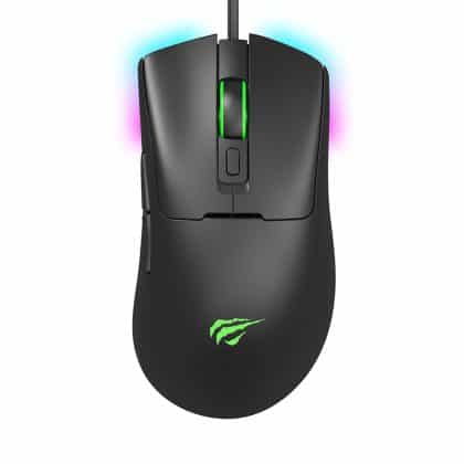 Havit ενσύρμ mouse gaming 800/1600/3200/6400/8000/12000 DPI, 1.6m, 5V - Μαύρο