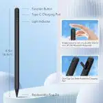 Techsuit stylus για ταμπλέτα, Type-C, απόρριψη παλάμης, ευαισθησία κλίσης, πλευρική απορρόφηση, 125mAh - Λευκό - Image 6