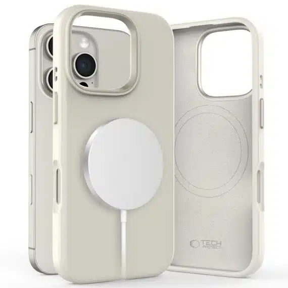 Tech-Protect σιλικόνη Pure MagSafe iPhone 16 Pro Cosmic Latte