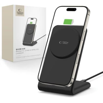 Tech-Protect Qi15W-A38 μαγνητικός Magsafe ασύρματος φορτιστής μαύρος