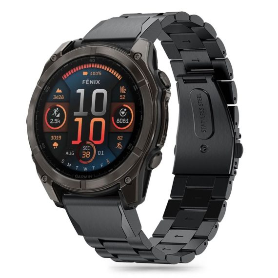 Tech-Protect ανοξείδωτο Garmin Fenix 5 / 6 / 6 Pro / 7 / 8 (47 mm) μαύρο
