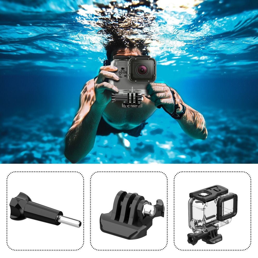 Tech-Protect αδιάβροχη θήκη GoPro Hero 5 / 6 / 7 διαφανής - Image 2