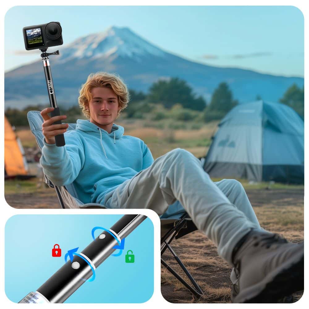 Tech-Protect GA100 monopod & selfie stick GoPro / DJI μαύρο - Image 3
