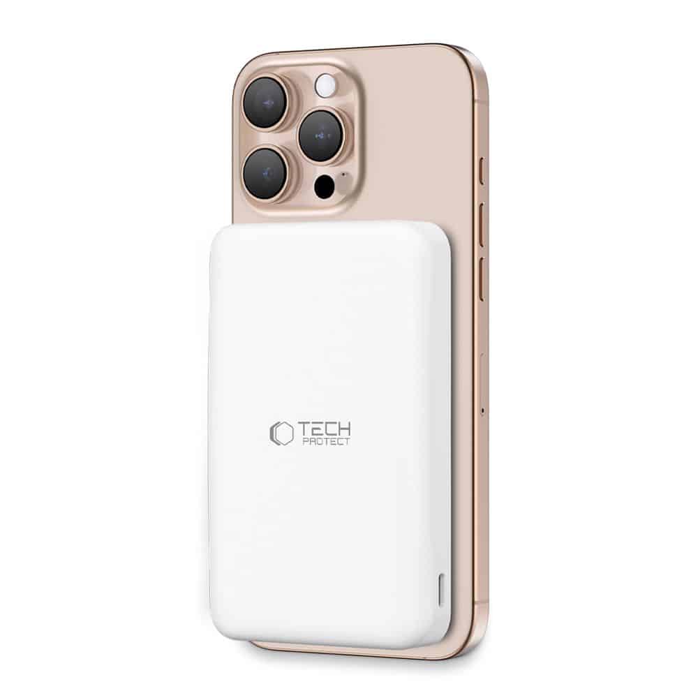Tech-Protect PB24 Lifemag Qi2 Magsafe Power Bank 10000mAh λευκό - Image 2
