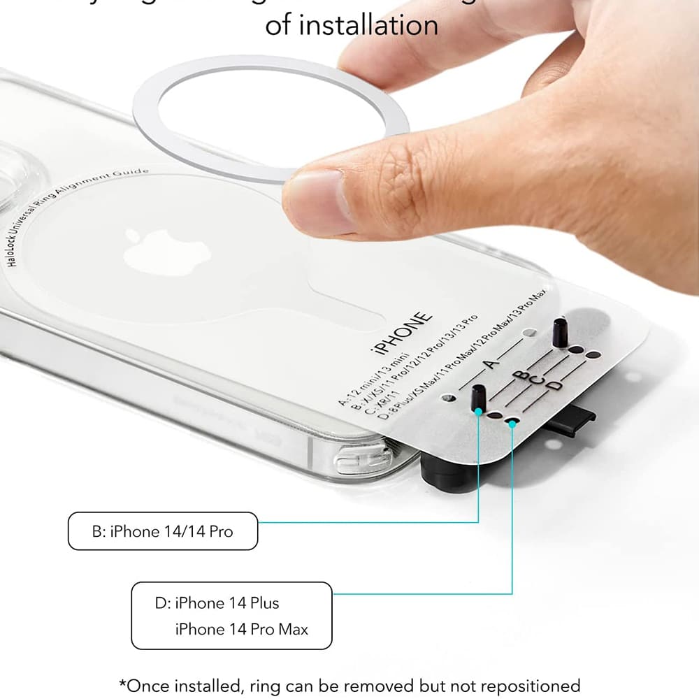 ESR MagSafe Halolock magsafe δακτύλιος (σετ 2) - 360 Universal Ring - Λευκός - Image 6