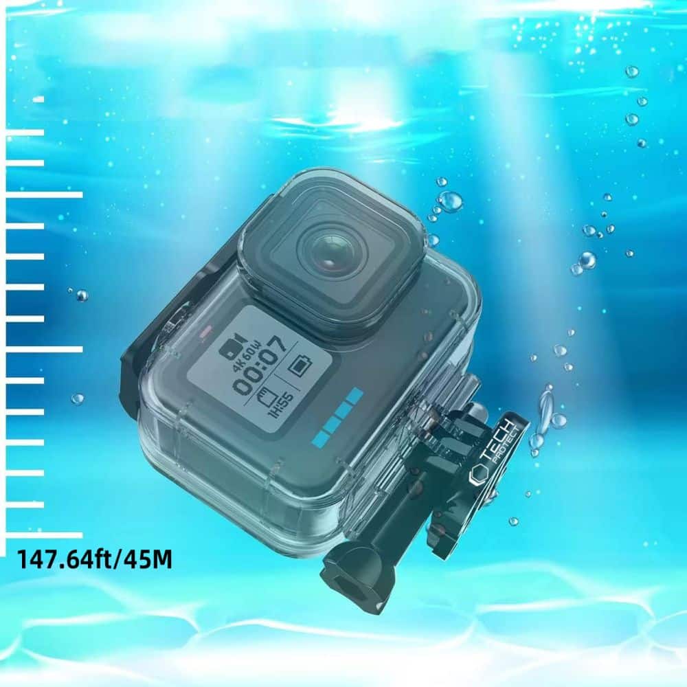 Tech-Protect αδιάβροχη θήκη GoPro Hero 9 / 10 / 11 / 12 / 13 διαφανής - Image 3