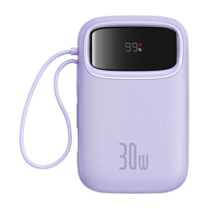 Baseus QPow 2 10000mAh 30W 2xUSB-C Powebank (μωβ)