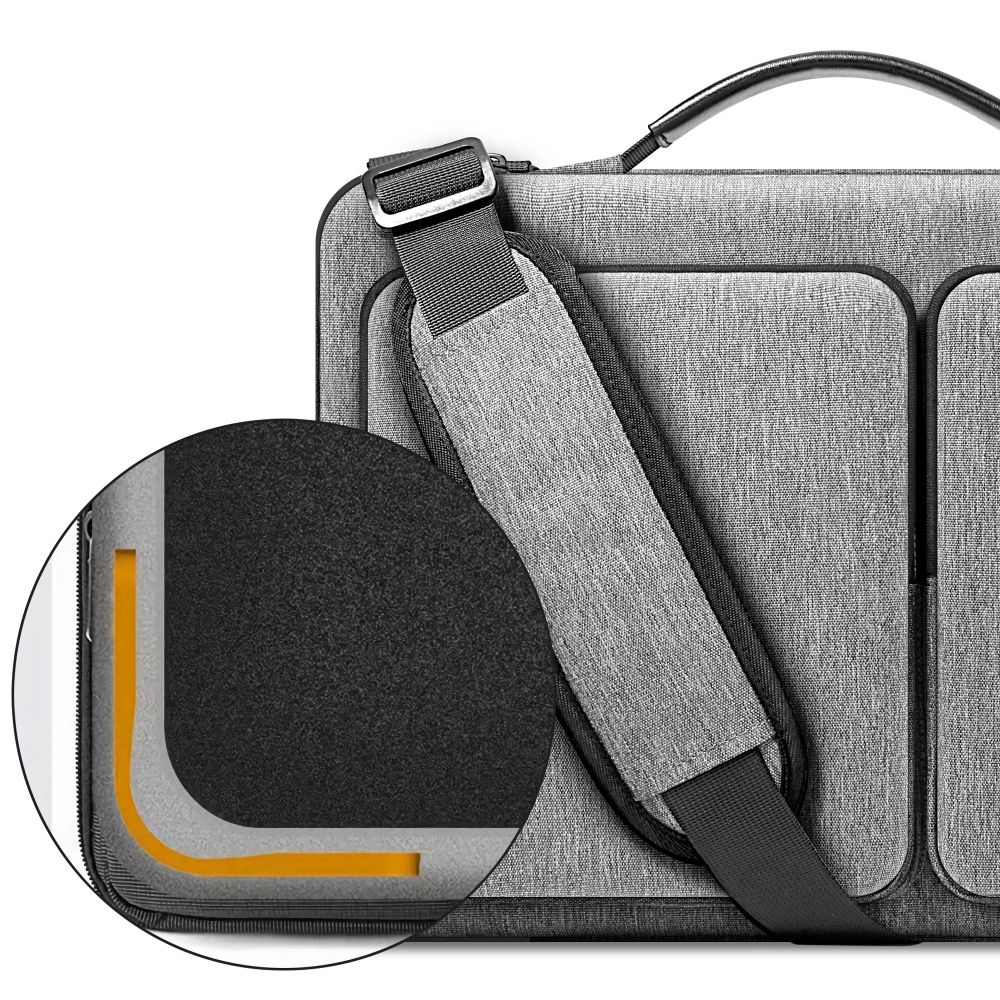 Tech-Protect τσάντα Defender για λάπτοπ 15-16 σε γκρι κηρομπογιά - Image 5