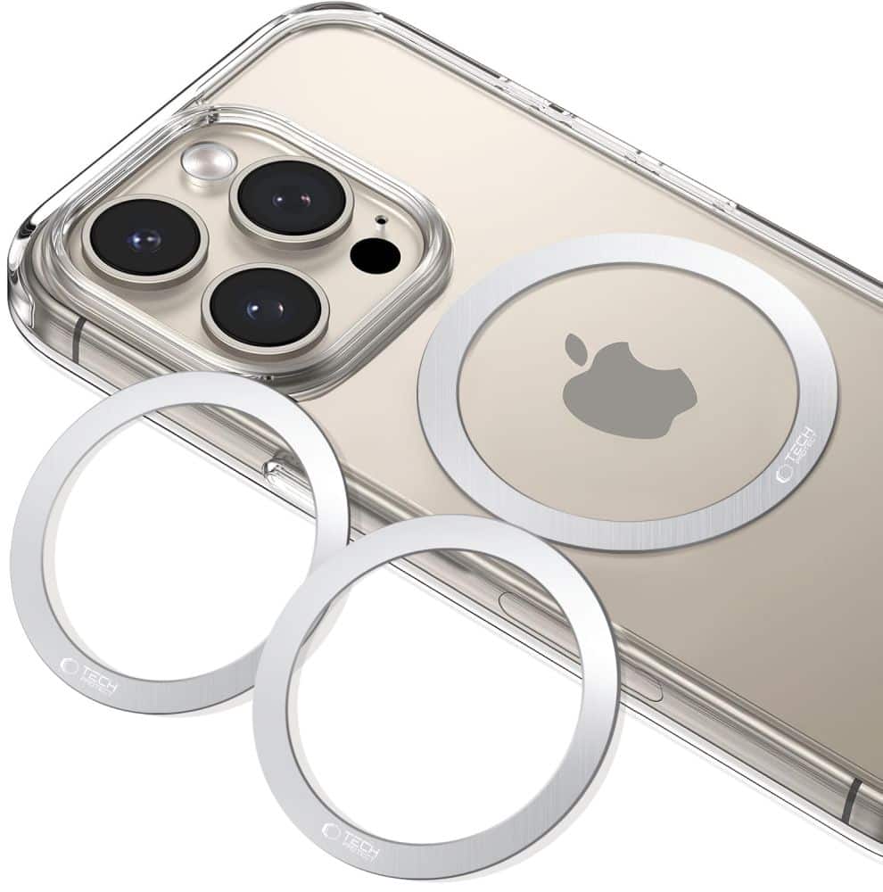 Tech-Protect MMP-110 2in1 μαγνητικός MagSafe δακτύλιος ασημί & ασημί - Image 5