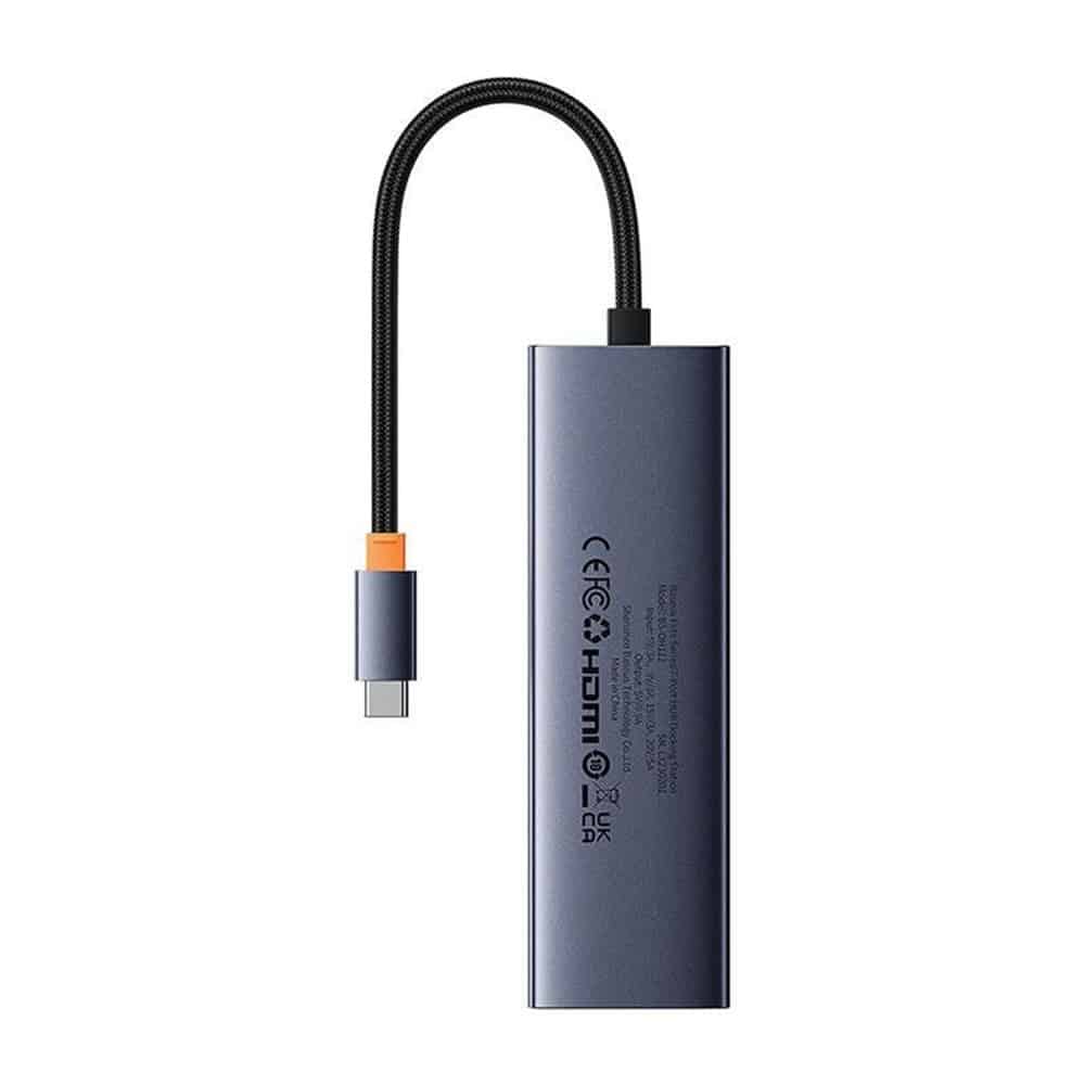 Baseus UltraJoy Hub Type-C σε HDMI, 2x USB, Type-C, RJ45, SD, TF - Γκρι διαστημικό - Image 4