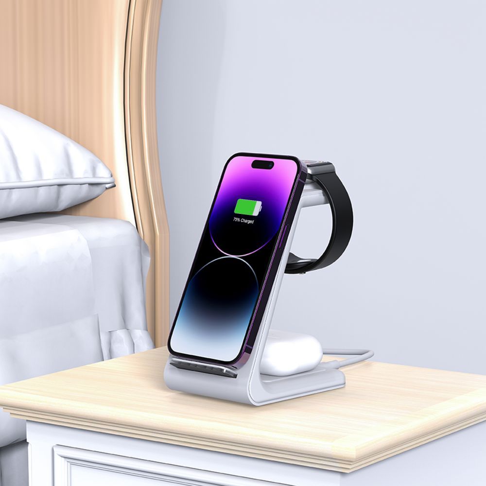 Tech-Protect 3 σε 1 ασύρματη φόρτιση QI15W-A36 για Apple λευκό - Image 6
