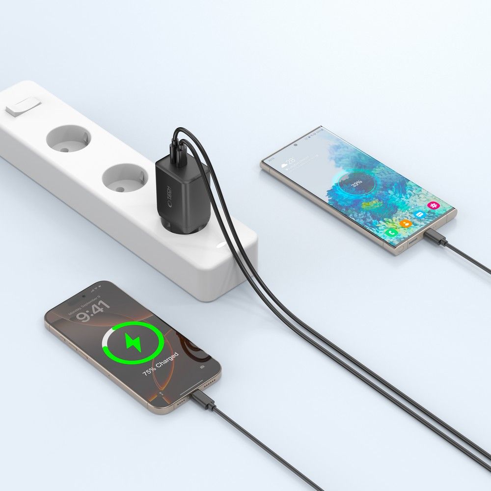 Tech-Protect φορτιστής δικτύου NC45W-GAN 2 θυρών PD45W μαύρος - Image 6