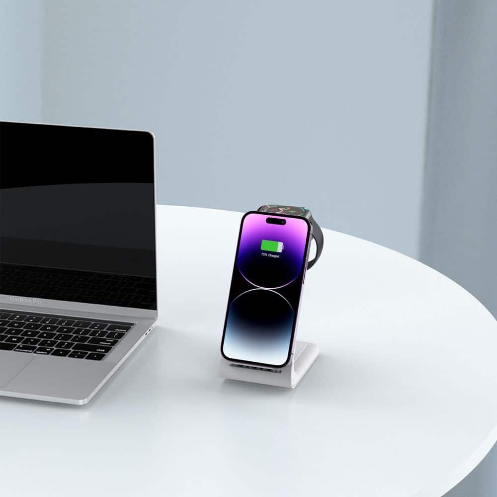 Tech-Protect 3 σε 1 ασύρματη φόρτιση QI15W-A36 για Apple λευκό - Image 7