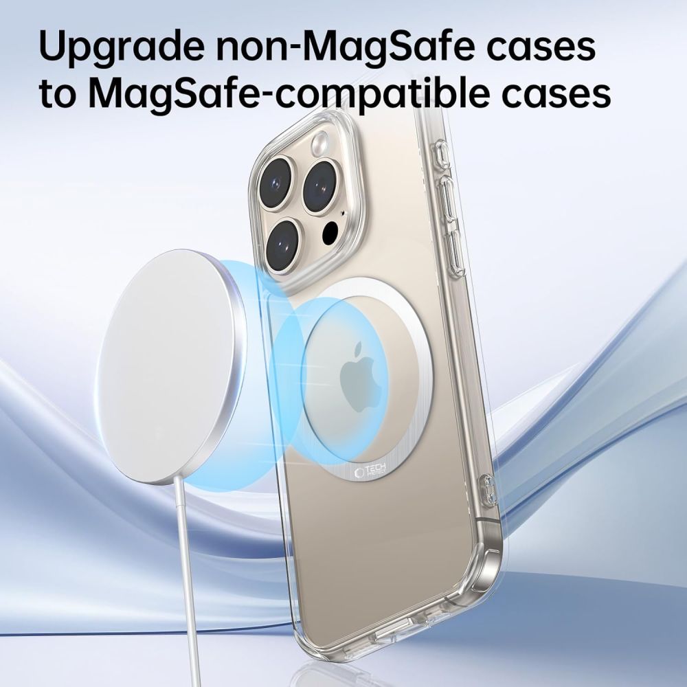 Tech-Protect MMP-110 2in1 μαγνητικός MagSafe δακτύλιος ασημί & ασημί - Image 7