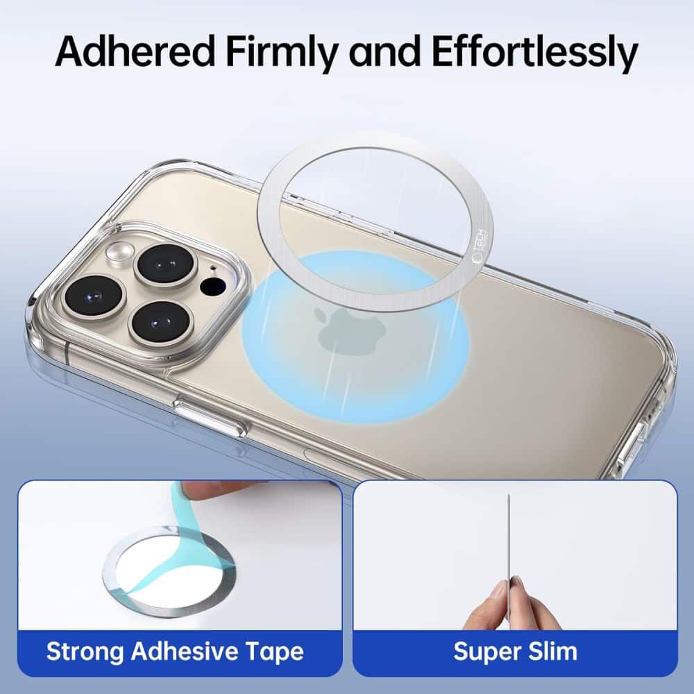 Tech-Protect MMP-110 2in1 μαγνητικός MagSafe δακτύλιος ασημί & ασημί - Image 8