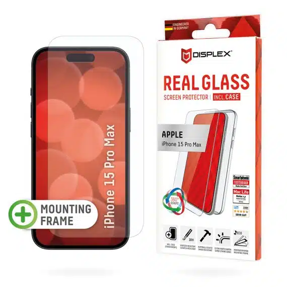 Displex κάλυμμα για iPhone 16 Plus - Real Glass + Θήκη - Διαφανές