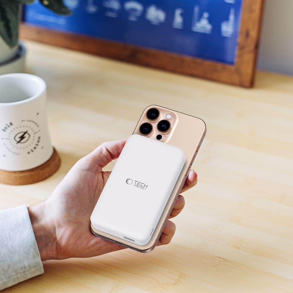 Tech-Protect PB24 Lifemag Qi2 Magsafe Power Bank 10000mAh λευκό - Image 9