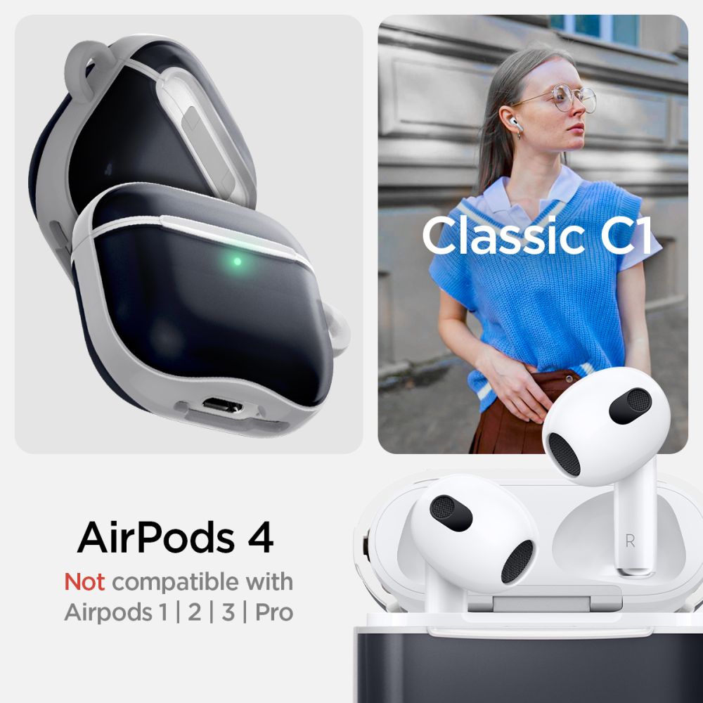 Spigen Classic C1 Apple Airpods 4 γραφίτης - Image 10