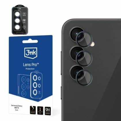 3MK Lens Protection Pro Sam S23 FE S711 προστασία φακού κάμερας με πλαίσιο τοποθέτησης 1τμχ μαύρο