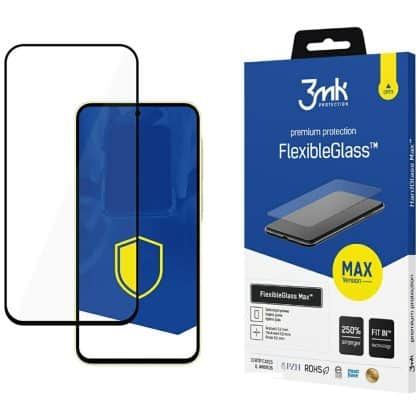3MK FlexibleGlass Max Sam A35 5G υβριδικό γυαλί με ενισχυμένες άκρες, μαύρο