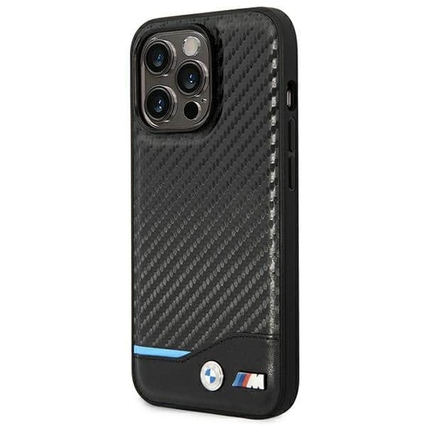 BMW Leather Carbon - θήκη για Apple iPhone 14 Pro - Μαύρο - Image 2