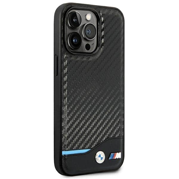 BMW Leather Carbon - θήκη για Apple iPhone 14 Pro - Μαύρο - Image 4