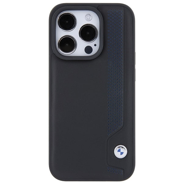 BMW Leather Blue Dots - θήκη για Apple iPhone 15 Pro Max - Μαύρο - Image 3