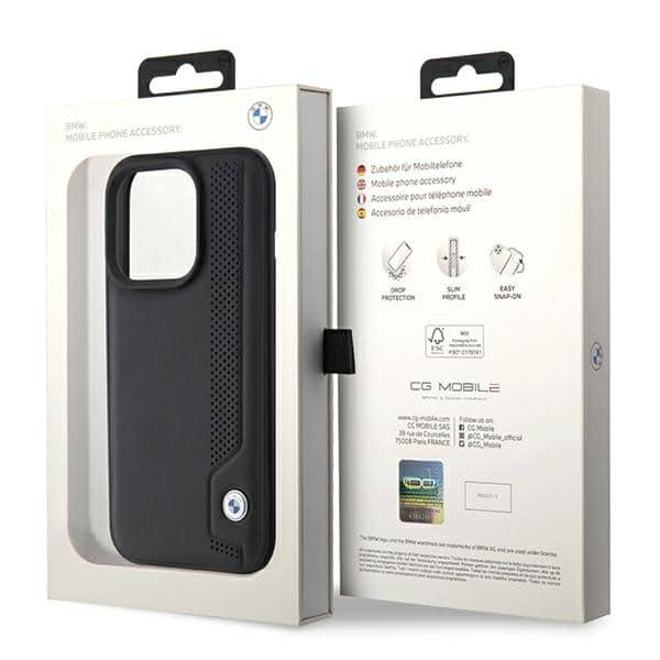 BMW Leather Blue Dots - θήκη για Apple iPhone 15 Pro Max - Μαύρο - Image 8
