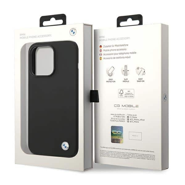BMW Silicone Metal Logo - θήκη για Apple iPhone 15 Pro - Μαύρο - Image 8