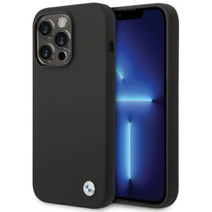 BMW Silicone Metal Logo - θήκη για Apple iPhone 15 Pro Max - Μαύρο