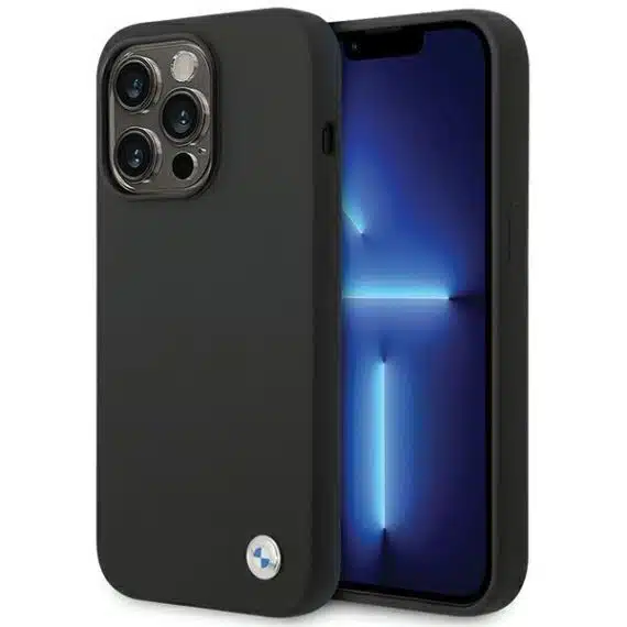BMW Silicone Metal Logo - θήκη για Apple iPhone 15 Pro Max - Μαύρο