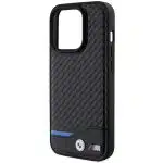 BMW Leather Carbon MagSafe - θήκη για Apple iPhone 15 Pro Max - Μαύρο - Image 6