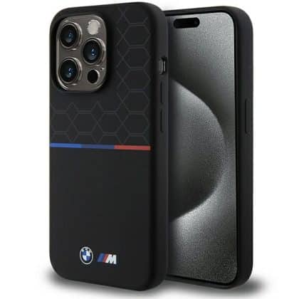 BMW M Silicone Pattern MagSafe - θήκη για Apple iPhone 15 Pro - Μαύρο