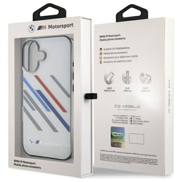 BMW Motorsport IML Random Stripes - θήκη για Apple iPhone 16 Plus - Γκρι - Image 8