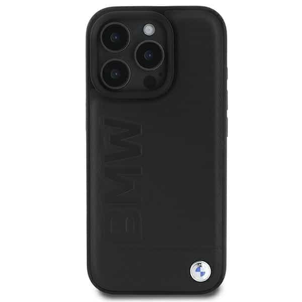 BMW Leather Hot Stamp - θήκη για Apple iPhone 16 Pro - Μαύρο - Image 2