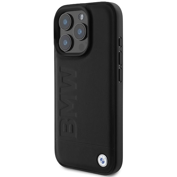 BMW Leather Hot Stamp - θήκη για Apple iPhone 16 Pro - Μαύρο - Image 3