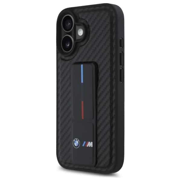 BMW M Grip Stand Smooth and Carbon - θήκη για Apple iPhone 16 - Μαύρο - Image 2