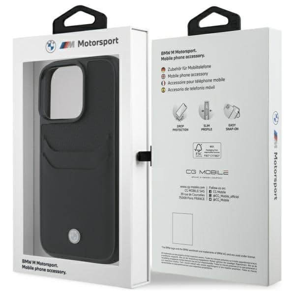 BMW Sign Leather Cardslot - θήκη για Apple iPhone 16 Pro Max - Μαύρο - Image 8
