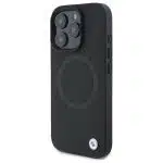 BMW Sign Leather Half Textured And Circle MagSafe - θήκη για Apple iPhone 16 Pro Max - Μαύρο - Image 2