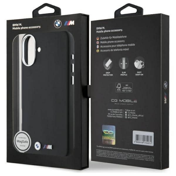 BMW M Smooth Full Wrapped Metal MagSafe - θήκη για Apple iPhone 16 Plus - Μαύρο - Image 8