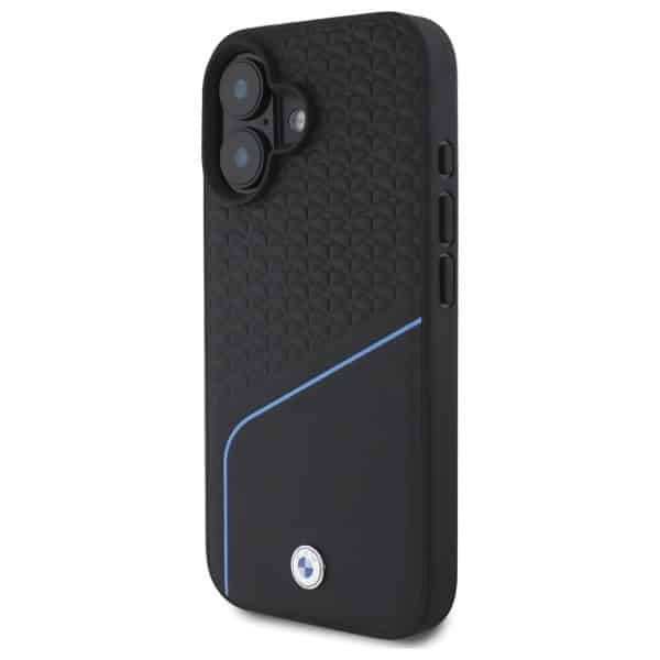 BMW Sign Leather Textured And Line MagSafe - θήκη για Apple iPhone 16 - Μαύρο - Image 2