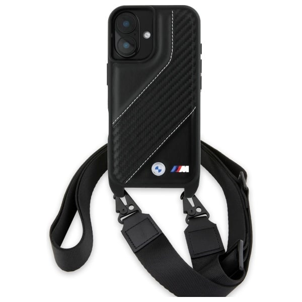 BMW M Edition Carbon Stripe & Strap - θήκη για Apple iPhone 16 - Μαύρο - Image 2