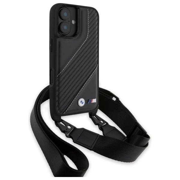 BMW M Edition Carbon Stripe & Strap - θήκη για Apple iPhone 16 - Μαύρο - Image 3