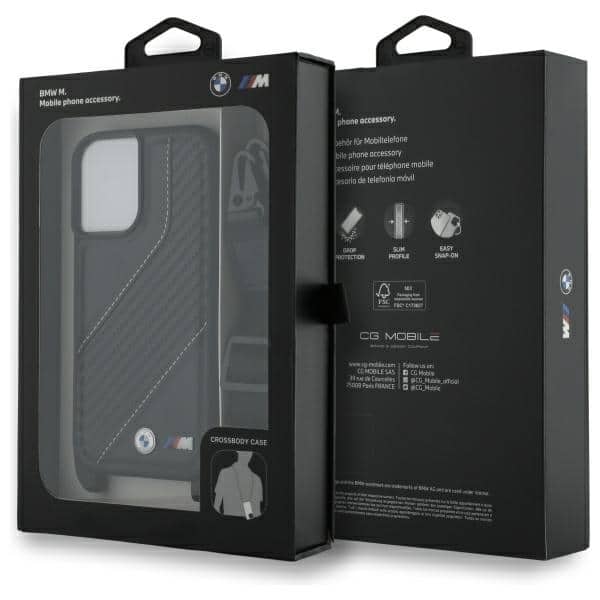 BMW M Edition Carbon Stripe & Strap - θήκη για Apple iPhone 16 - Μαύρο - Image 7