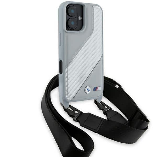 BMW M Edition Carbon Stripe & Strap - θήκη για Apple iPhone 16 - Γκρι - Image 3